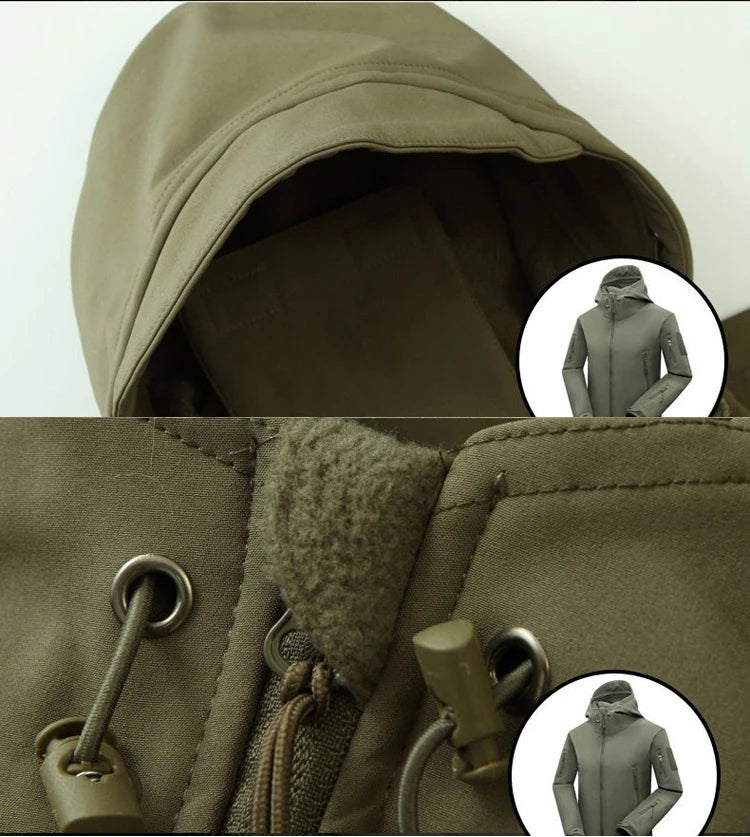 Veste Hiver Homme Imperméable Softshell Avec Doublure Polaire 5