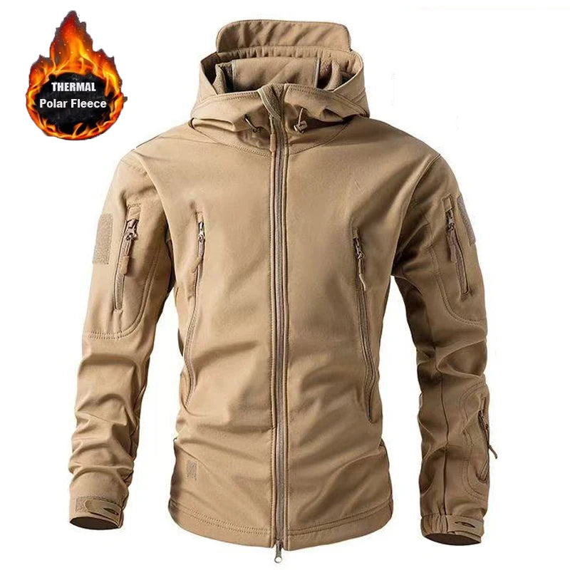 Veste Hiver Homme Imperméable Softshell Avec Doublure Polaire 9