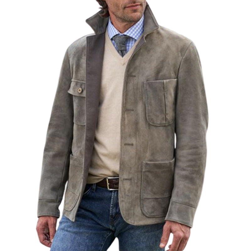 Veste Homme Casual Rétro en Coton pour Sorties Décontractées 0