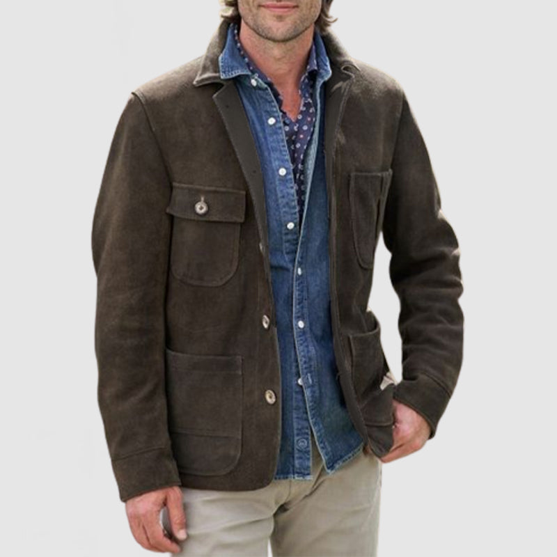 Veste Homme Casual Rétro en Coton pour Sorties Décontractées 3