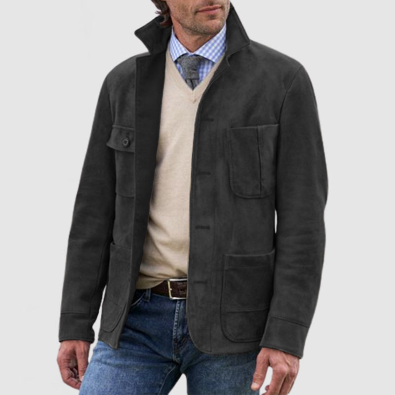 Veste Homme Casual Rétro en Coton pour Sorties Décontractées 4