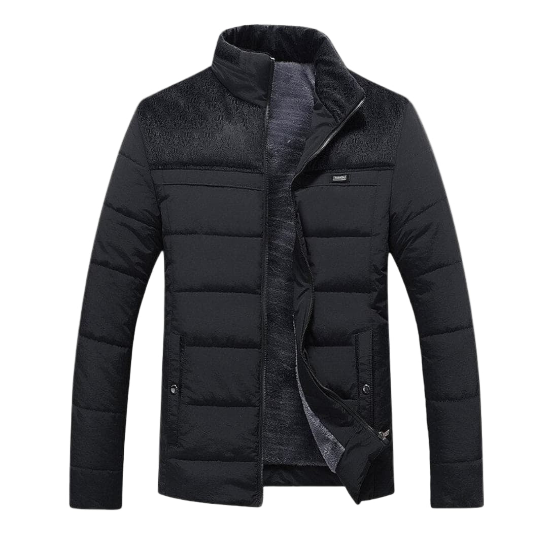 Veste Homme Matelassée Col Haut Pratique avec Poches Latérales 0