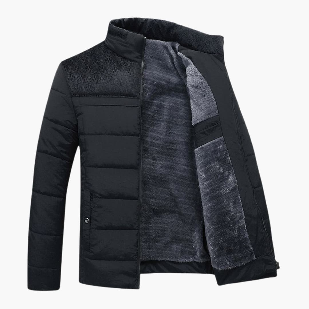 Veste Homme Matelassée Col Haut Pratique avec Poches Latérales 2