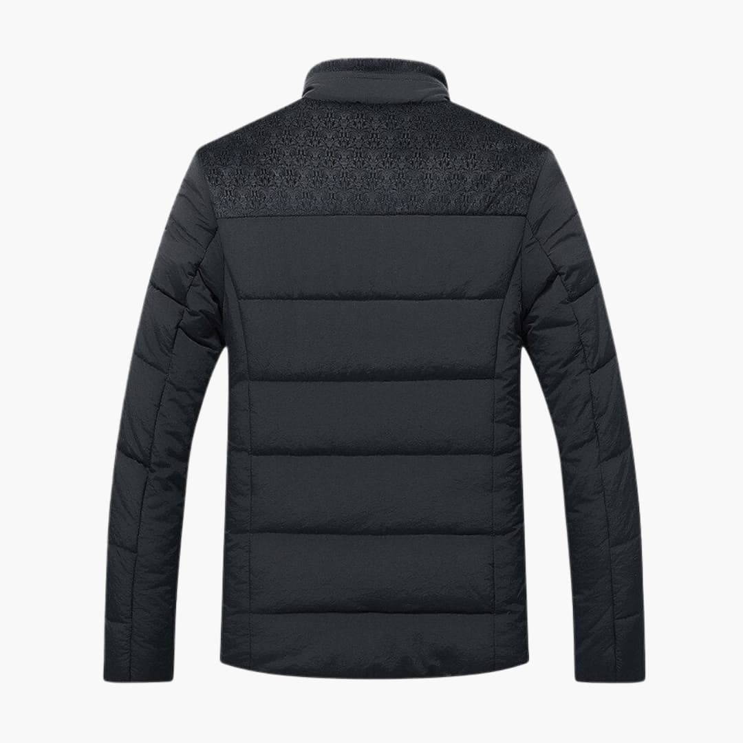 Veste Homme Matelassée Col Haut Pratique avec Poches Latérales 3