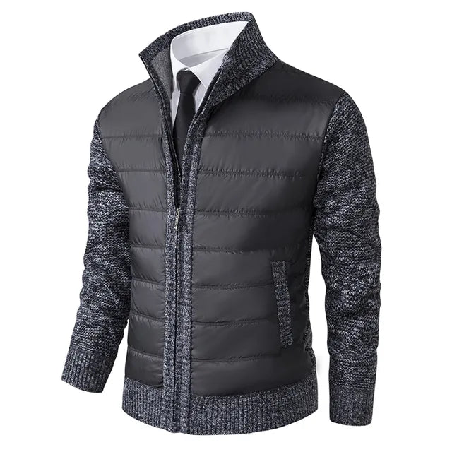 Veste Homme Matelassée avec Manches en Tricot 1