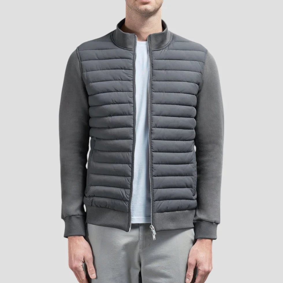 Veste Hybride Matelassée pour Hommes avec Manches Tricotées 3