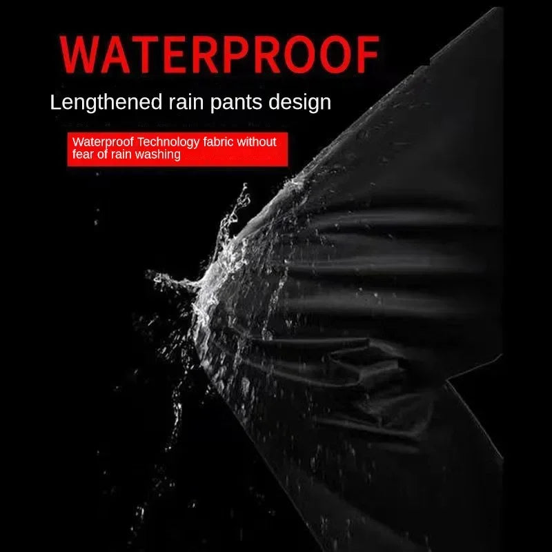 Veste Imperméable Homme et Pantalon de Pluie en PVC pour Moto et Vélo Électrique 4