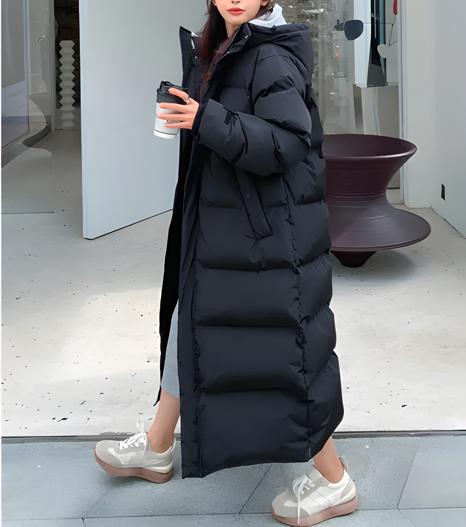 Veste Longue en Duvet pour Hommes Résistante au Vent 1