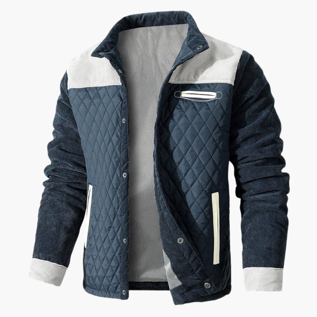 Veste Matelassée Homme Moderne avec Détails Contrastés 1