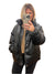 Veste Puffer en Cuir pour Femme Noir 0