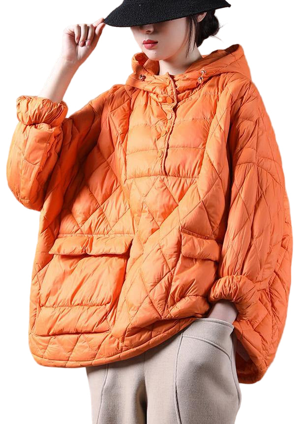 Veste à Capuche Femme Grande Taille Orange 0