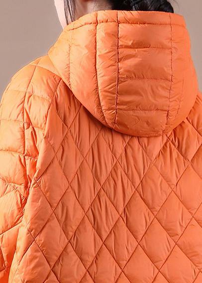 Veste à Capuche Femme Grande Taille Orange 5
