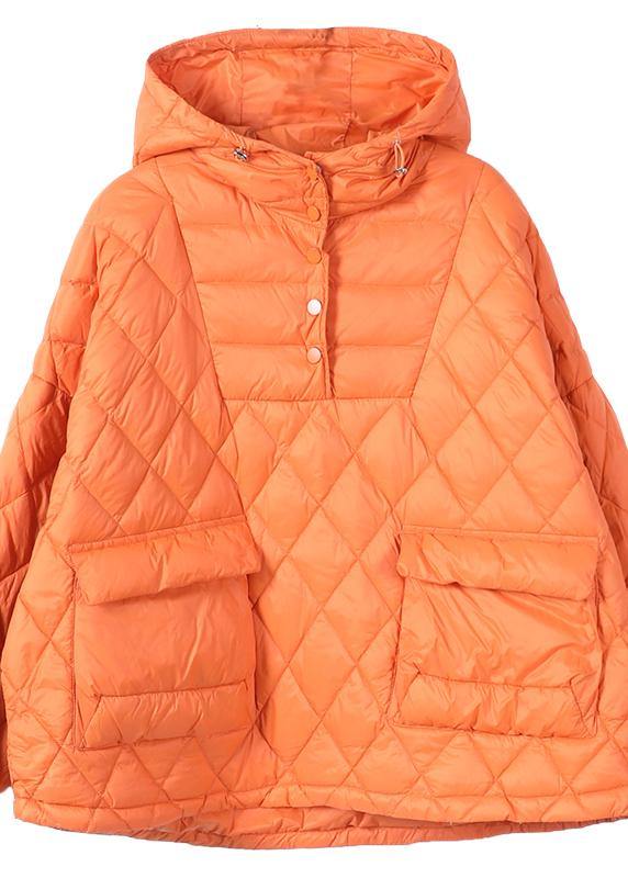 Veste à Capuche Femme Grande Taille Orange 7