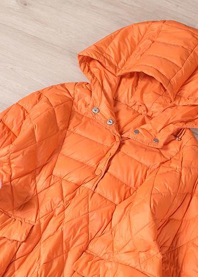 Veste à Capuche Femme Grande Taille Orange 8