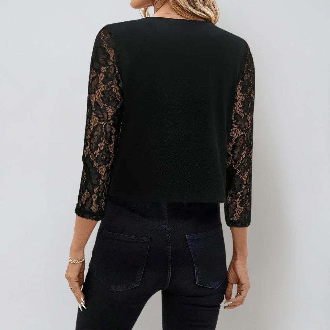 Veste à Manches en Dentelle pour Femme Élégante 1