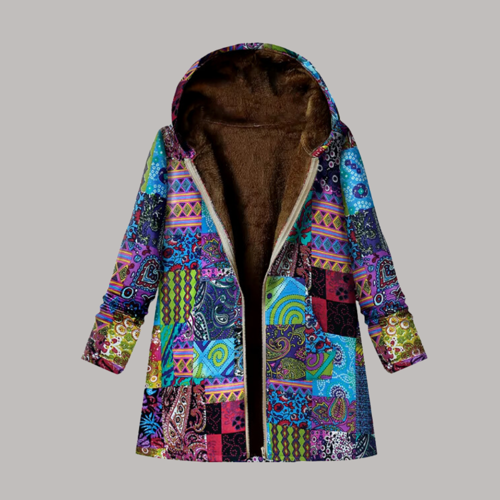 Veste à capuche Femme Patchwork Décontractée 3