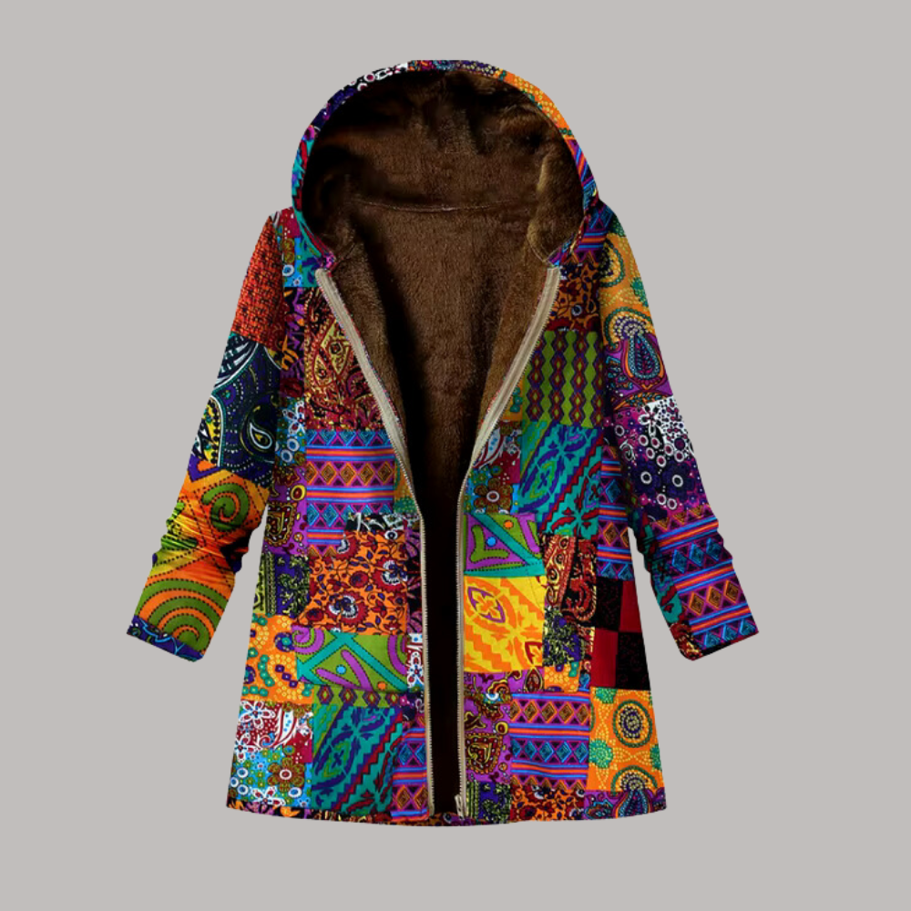 Veste à capuche Femme Patchwork Décontractée 4