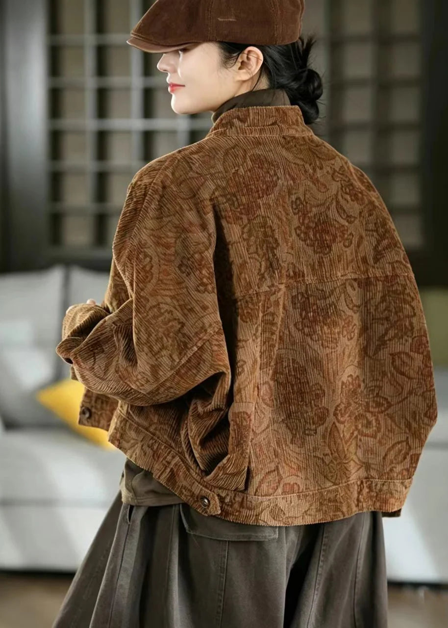 Veste courte femme style vintage col montant 3