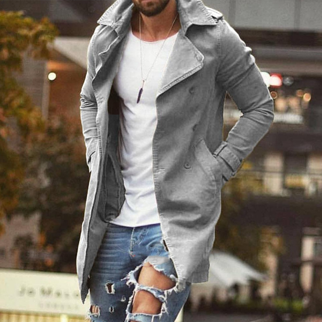Veste d'Automne Mi-Longue pour Homme Tendance 1