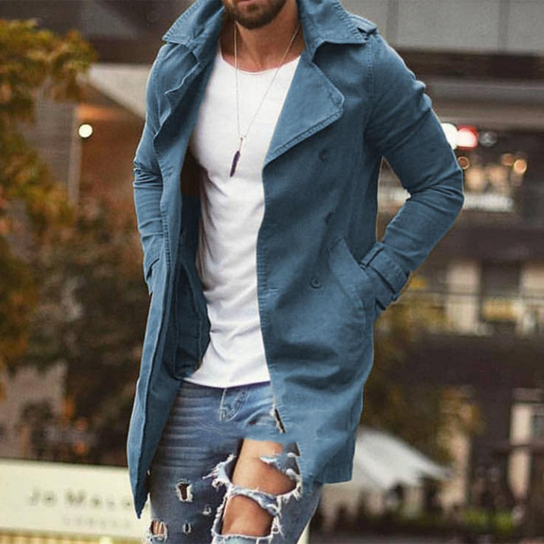 Veste d'Automne Mi-Longue pour Homme Tendance 2