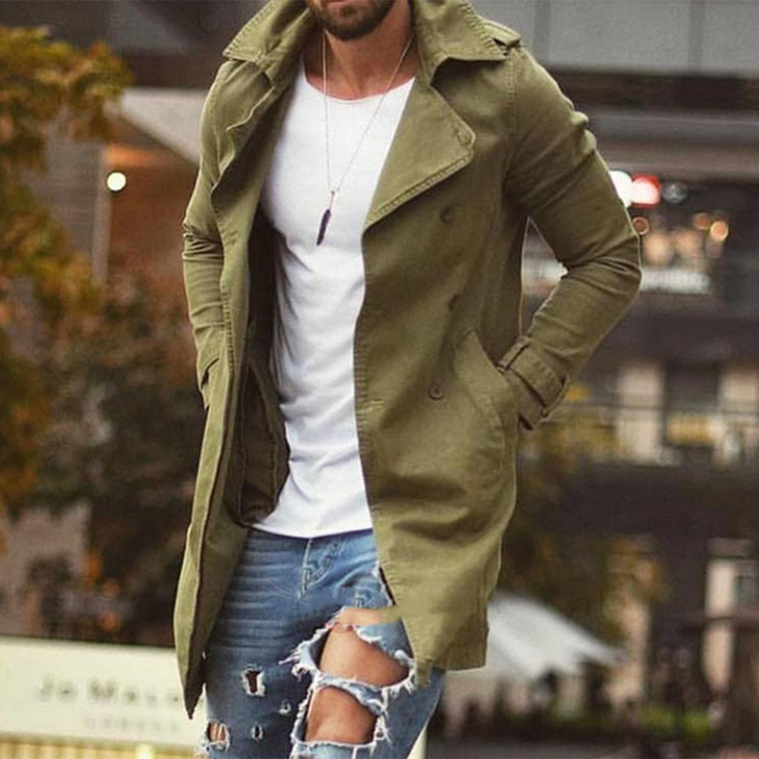Veste d'Automne Mi-Longue pour Homme Tendance 3