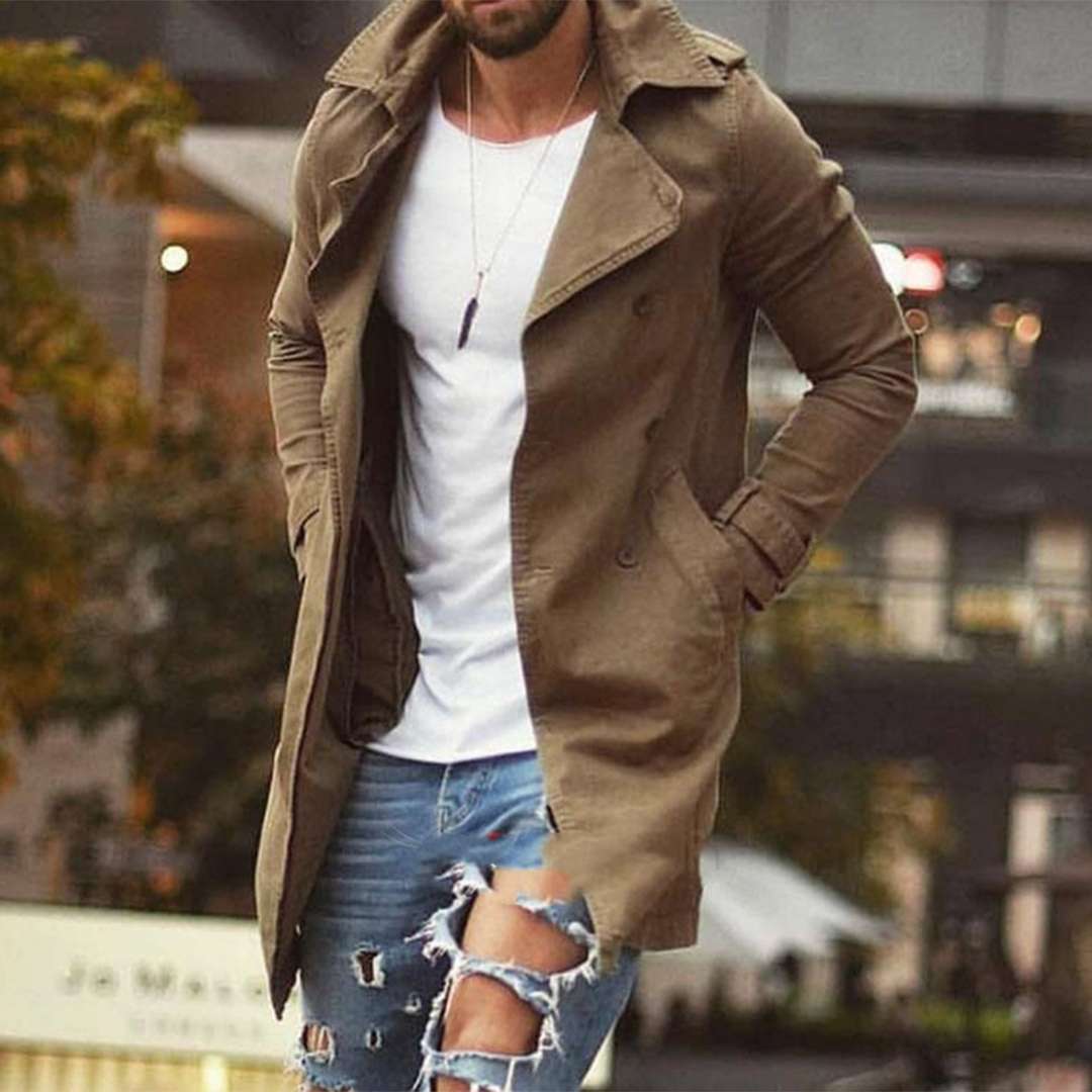 Veste d'Automne Mi-Longue pour Homme Tendance 4