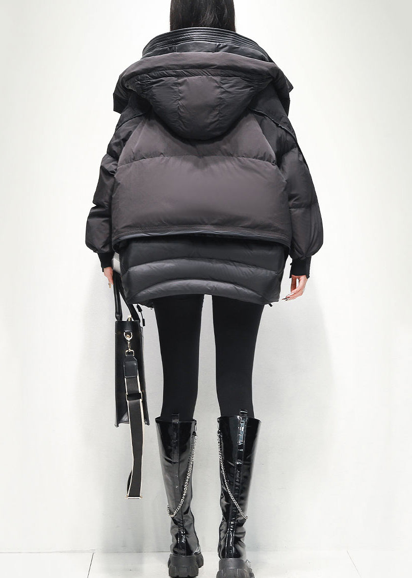 Veste d'Hiver à Capuche avec Poches Zippées 4