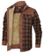 Veste d'Hiver pour Hommes Bomber à Carreaux Doublée Sherpa 11