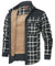 Veste d'Hiver pour Hommes Bomber à Carreaux Doublée Sherpa 13