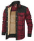 Veste d'Hiver pour Hommes Bomber à Carreaux Doublée Sherpa 6