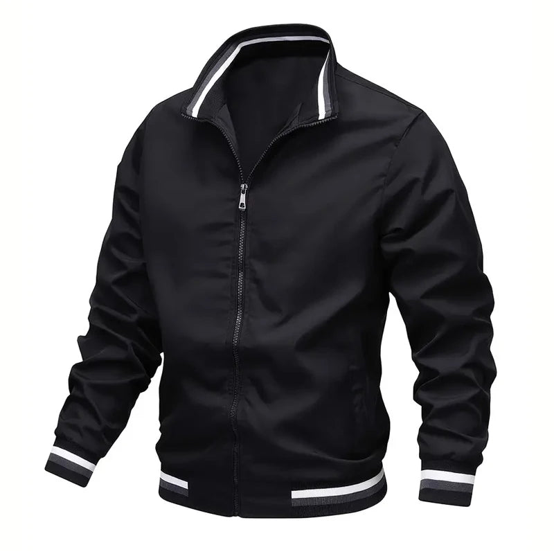 Veste d'automne pour hommes avec col montant 0
