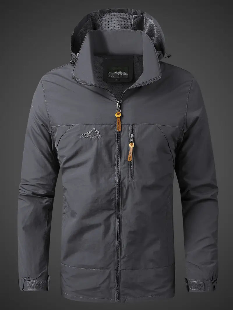 Veste d'extérieur pour hommes Imperméable Coupe-Vent Tissu Durable 4