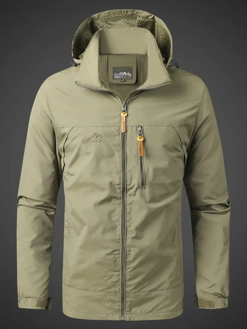 Veste d'extérieur pour hommes Imperméable Coupe-Vent Tissu Durable 7