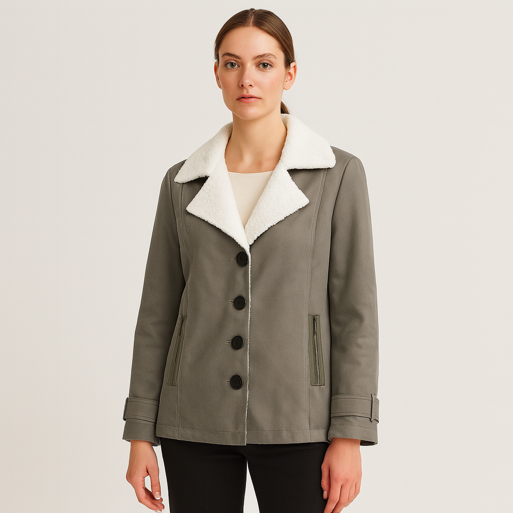 Veste d'hiver Femme à Revers Crantés 6