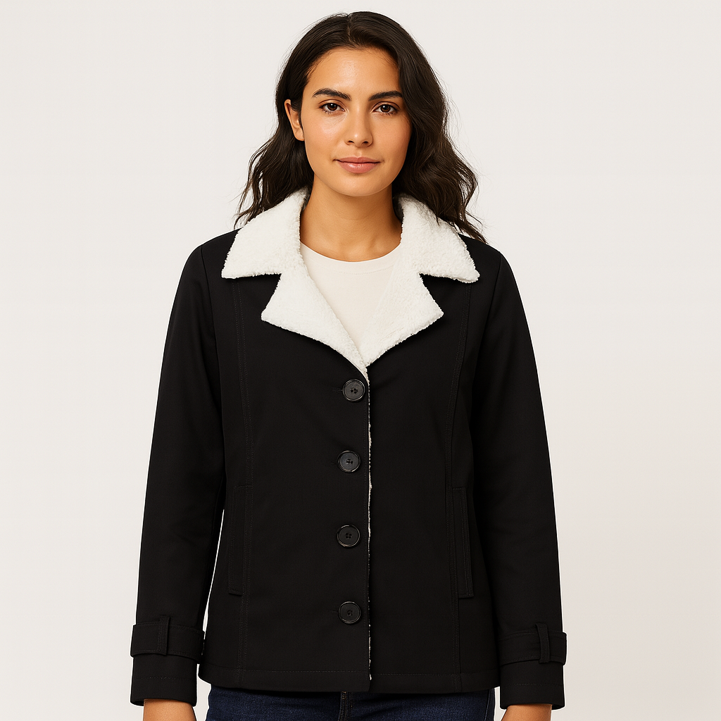 Veste d'hiver Femme à Revers Crantés 8
