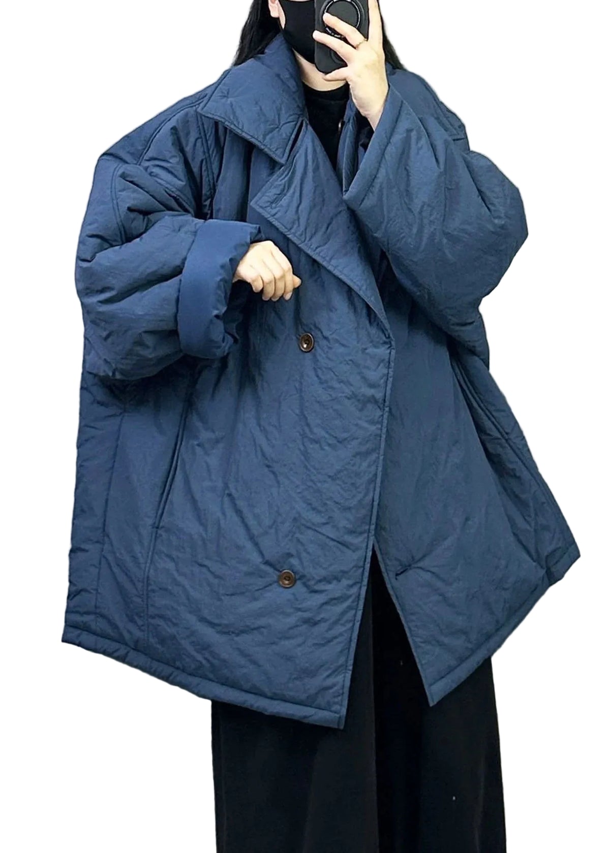 Veste d'hiver pour femme col Claudine style classique 0