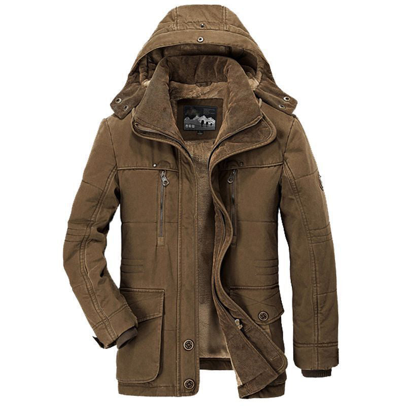 Veste d'hiver pour hommes avec capuche amovible 0