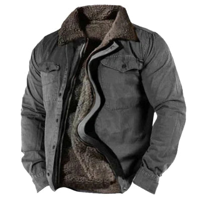 Veste d'hiver pour hommes avec col en fourrure 2