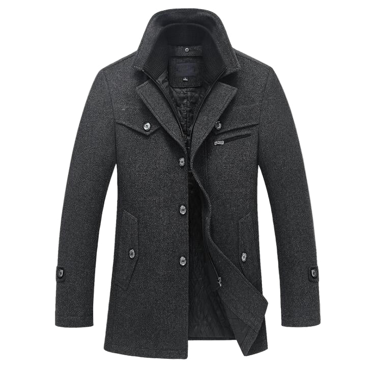 Veste d&#39;hiver pour hommes en laine classique 0