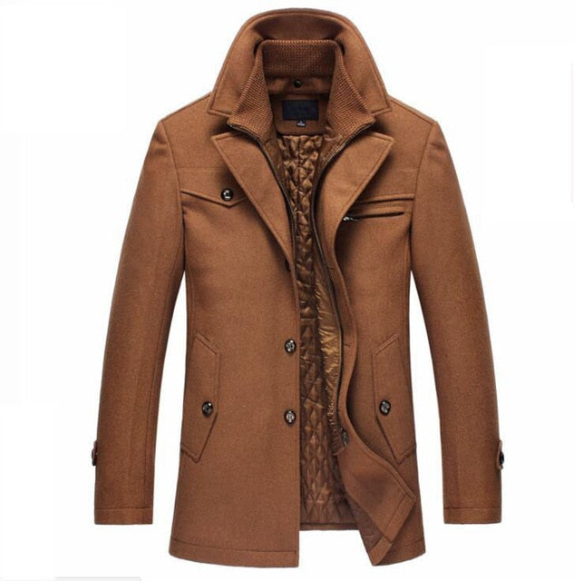 Veste d'hiver pour hommes en laine classique 3