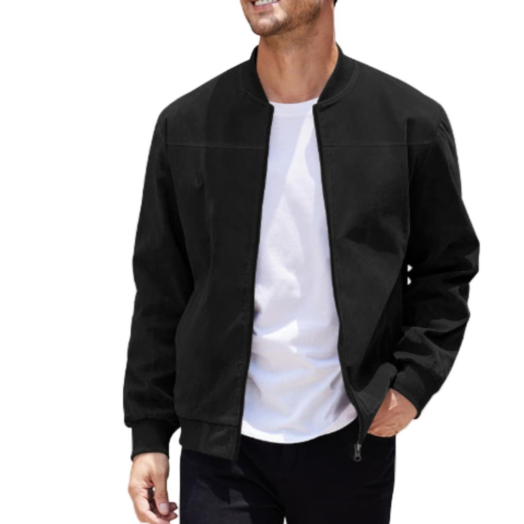 Veste de Bombardier pour Hommes avec Col Côtelé 0