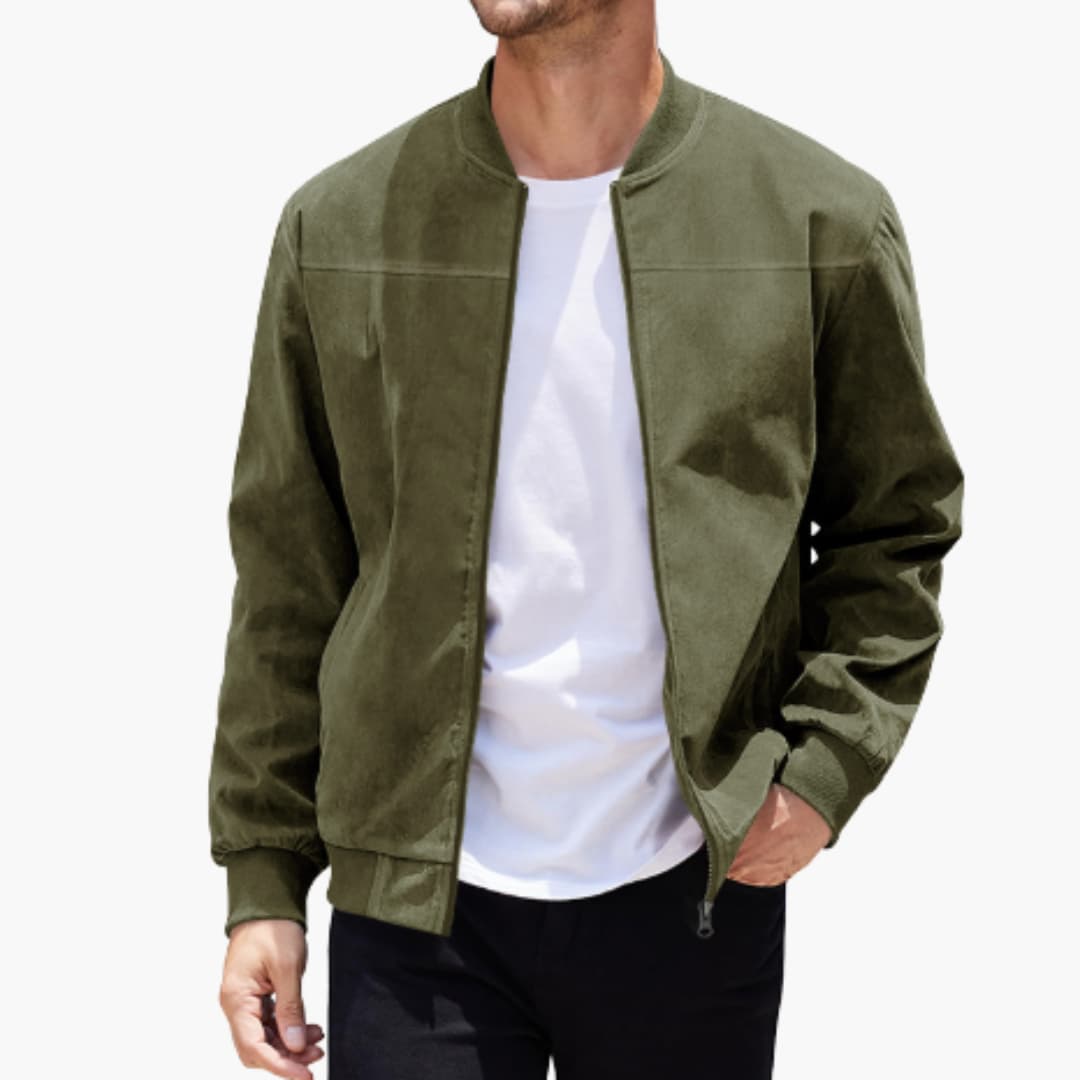 Veste de Bombardier pour Hommes avec Col Côtelé 1