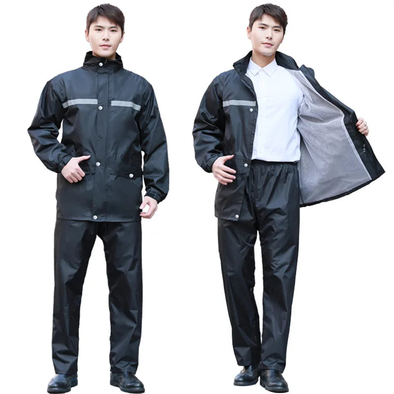 Veste de Pluie et Pantalon de Pluie pour Adultes, Protection Complète contre la Pluie 0