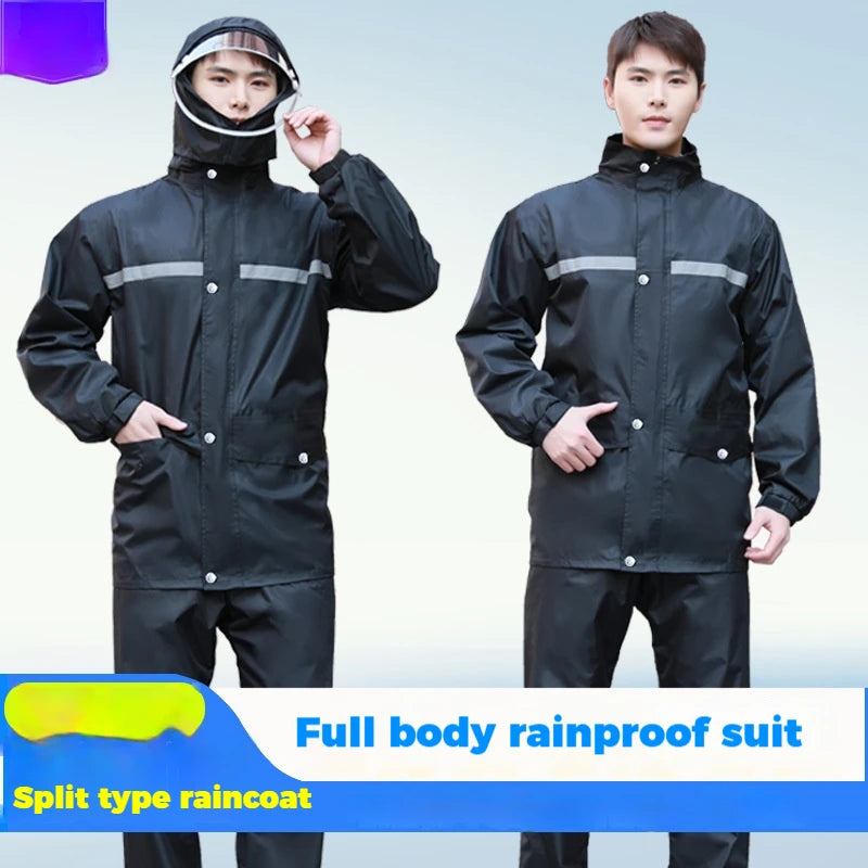 Veste de Pluie et Pantalon de Pluie pour Adultes, Protection Complète contre la Pluie 2
