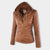 Veste en Cuir Femme Été Avec Capuche Amovible Cuir PU 1