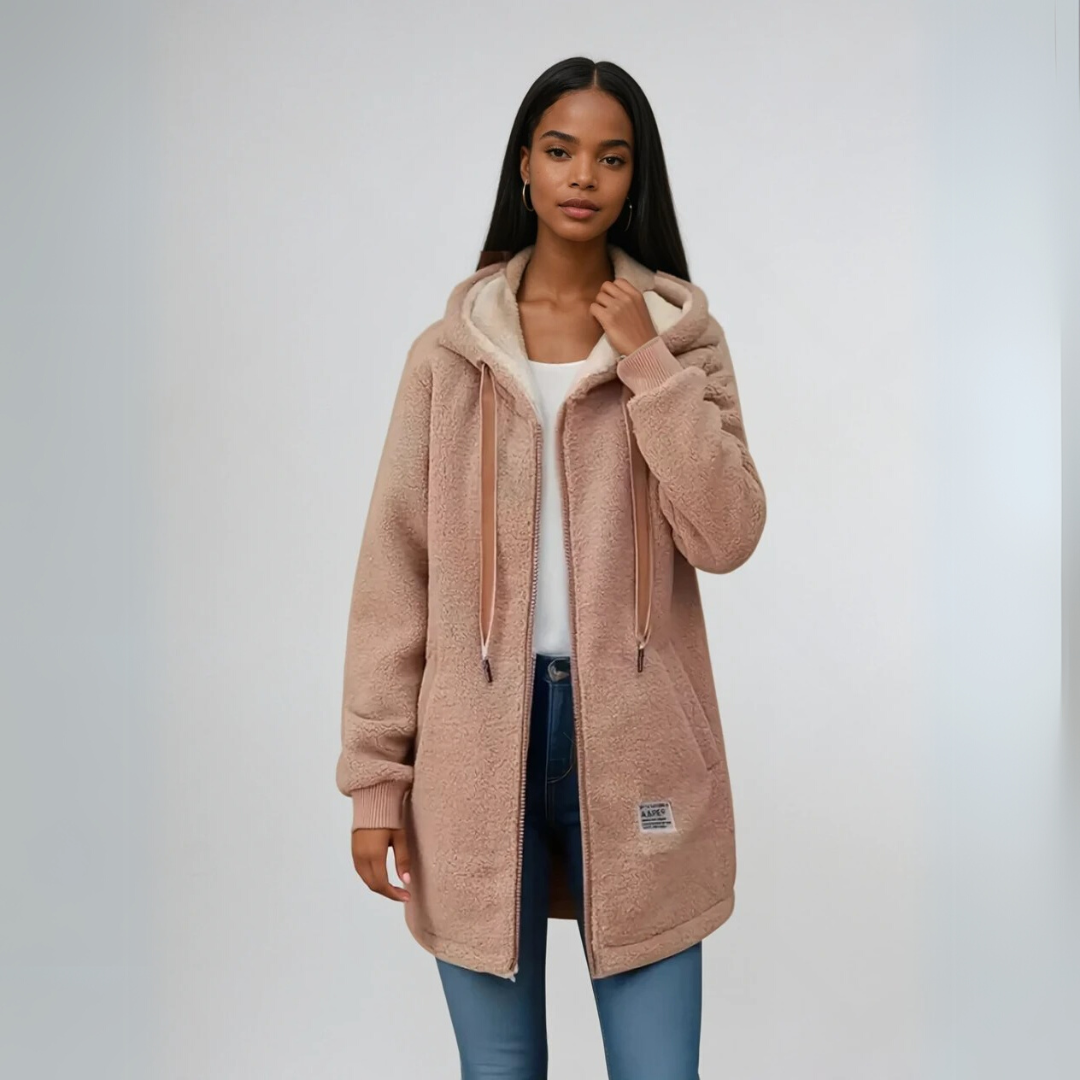 Veste en Fleece Oversize pour Femme avec Doublure Sherpa 2