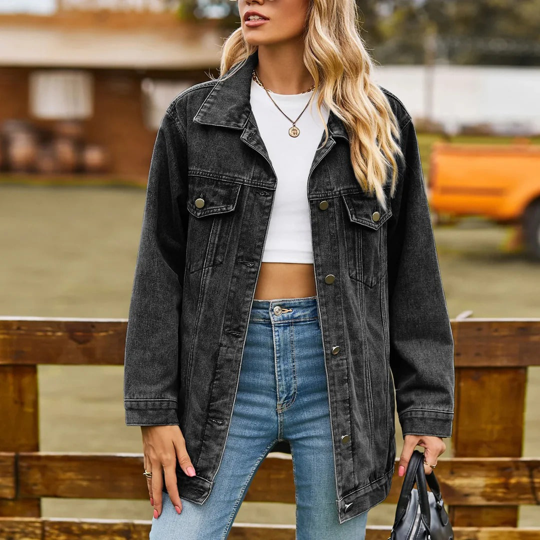 Veste en Jean Classique Femme Style Vintage 1