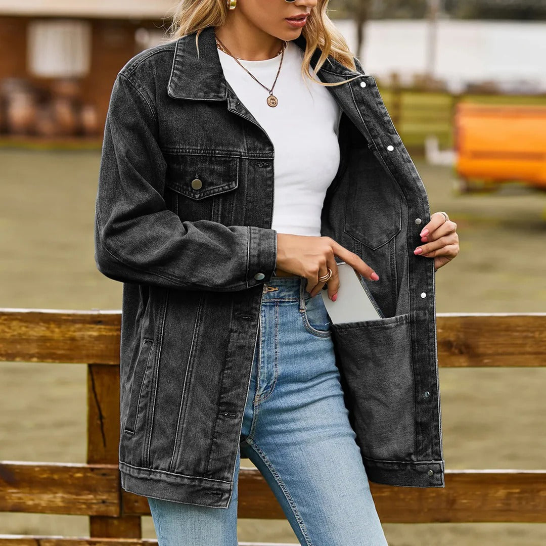 Veste en Jean Classique Femme Style Vintage 2