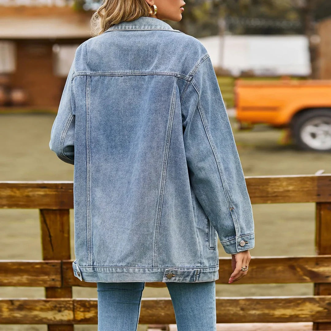 Veste en Jean Classique Femme Style Vintage 3
