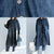 Veste en Jean Femme à Ouverture Latérale Décontractée 4